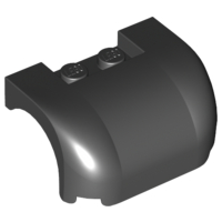 Vehicle Body, Wheel Arch / Mudguard 3 x 4 x 1 2/3 Curved Front in Black