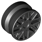 Wheel 11 x 6 with 8 'Y' Spokes [Plain] in Black