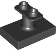 Duplo Support 2 x 3 x 1 1/2 with 2 Top Studs in Black