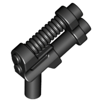 Weapon Gun / Pistol Two Barrel, 10 Ribs in Black