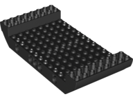 Boat Hull Section, Large Middle 8 x 16 x 2 1/3 with 5 Holes in Black