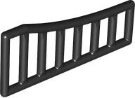 Bar 1 x 8 x 3 - 1 x 8 x 4 Curved in Black