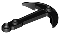 Boat, Anchor - Two Top Holes in Black