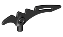 Weapon Scythe / Crescent Blade Serrated with Bar in Black