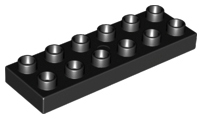 Duplo Plate 2 x 6 in Black