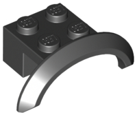 Wheel Arch, Mudguard 4 x 2 1/2 x 1 in Black