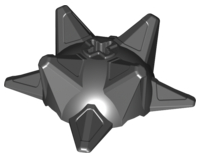 Large Figure Weapon Spiked Ball, Half in Black