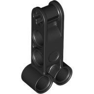 Technic Axle and Pin Connector Perpendicular Double 4L in Black
