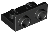 Bracket 1 x 2 - 1 x 2 Inverted in Black