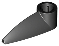 Technic Tooth 1 x 3 with Axle Hole [Hollow Underside] in Black