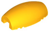 Windscreen 10 x 6 x 3 Bubble Canopy Double Tapered with Square Front Cutout in Bright Light Orange
