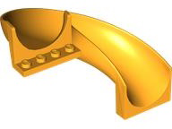 Slide Curved 180° in Bright Light Orange
