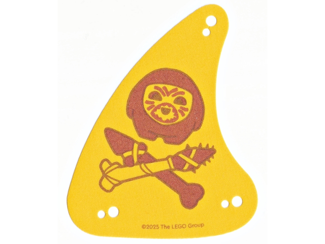 Sail with Coconut, Crossed Sticks print, Needs Size in Bright Light Orange