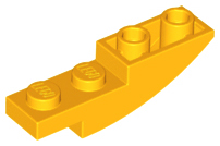 Brick Curved Inverted 4 x 1 in Bright Light Orange
