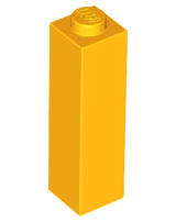 Brick 1 x 1 x 3 in Bright Light Orange