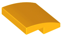 Brick Curved 2 x 2 x 2/3 in Bright Light Orange