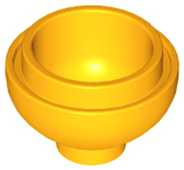 Brick Round 2 x 2 Dome Bottom [Open Stud] in Bright Light Orange