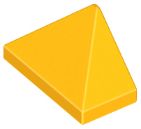 Brick Sloped 45° 2 x 1 Triple with Inside Stud Holder in Bright Light Orange