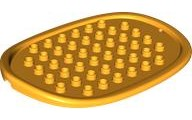 Duplo Boat Hull 7 x 12 Top Section with 6 x 8 Deck Studs in Bright Light Orange