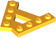 Wedge Plate 4 Stud 45° Angle Plate in Bright Light Orange