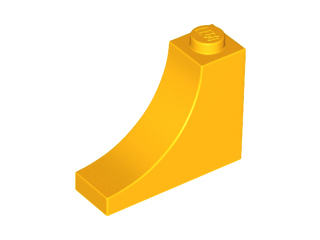 Brick Curved 1 x 3 x 2 Inverted [Inside Bow] in Bright Light Orange