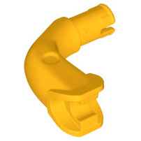 Arm, with Pin, Clip (No Hand) in Bright Light Orange