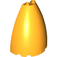 Cone Half 6 x 3 x 6 (Elliptic Paraboloid) in Bright Light Orange