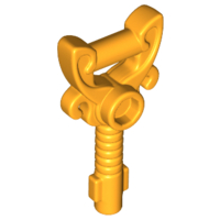 Equipment Key Ornamented with Stud in Bright Light Orange