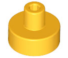 Tile Special Round 1 x 1 with Hollow Bar in Bright Light Orange