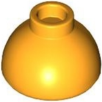 Brick Round 1.5 x 1.5 Dome Top [Plain] in Bright Light Orange