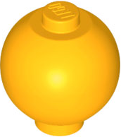 Brick Round 2 x 2 Sphere with Stud [Plain] in Bright Light Orange