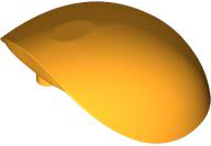 Large Figure Shoulder Cover, Armor, Round, Smooth [Plain] in Bright Light Orange