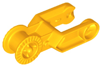 Duplo Digger Bucket Arm Double with Locking Ring in Bright Light Orange