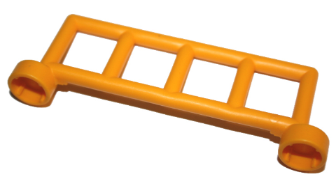 Duplo Fence / Rail 1 x 6 with 5 Rails in Bright Light Orange