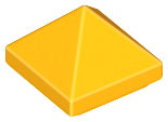 Brick Sloped 45° 1 x 1 x 2/3 Quadruple Convex [Pyramid] in Bright Light Orange