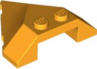 Brick Wedged, Sloped 4 x 4 Pointed in Bright Light Orange