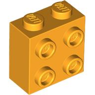 Brick Special 1 x 2 x 1 2/3 with 4 Studs on 1 Side in Bright Light Orange