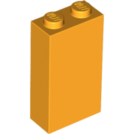Brick 1 x 2 x 3 with Bottom Stud Holder in Bright Light Orange