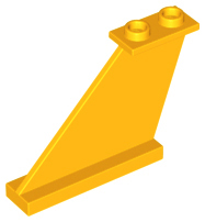 Wing, Tail 4 x 1 x 3 in Bright Light Orange