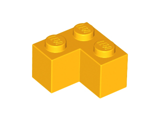 Brick 2 x 2 Corner in Bright Light Orange