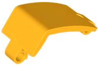 Technic Panel Curved and Bent 6 x 3 in Bright Light Orange