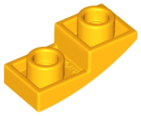 Brick Curved Inverted 2 x 1 in Bright Light Orange