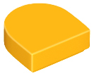 Tile Round 1 x 1 Half Circle in Bright Light Orange