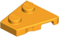 Wedge Plate 2 x 2 Left in Bright Light Orange
