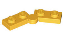 Hinge Plate 1 x 4 Swivel Top / Base - Hollow Clip [Complete Assembly] in Bright Light Orange