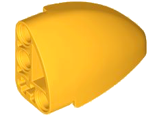 Technic Panel Round Corner 5 x 3 x 2 Left in Bright Light Orange