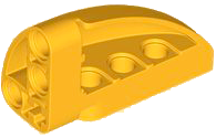 Technic Panel Round Corner 5 x 3 x 2 Right in Bright Light Orange