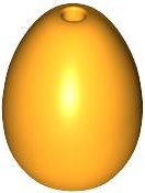 Food Egg with 1.5mm Hole [Plain] in Bright Light Orange