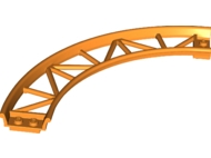Vehicle Track, Roller Coaster, Curve in Bright Light Orange