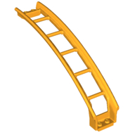 Vehicle Track, Roller Coaster Ramp Large Upper Part, 6 Bricks Elevation in Bright Light Orange